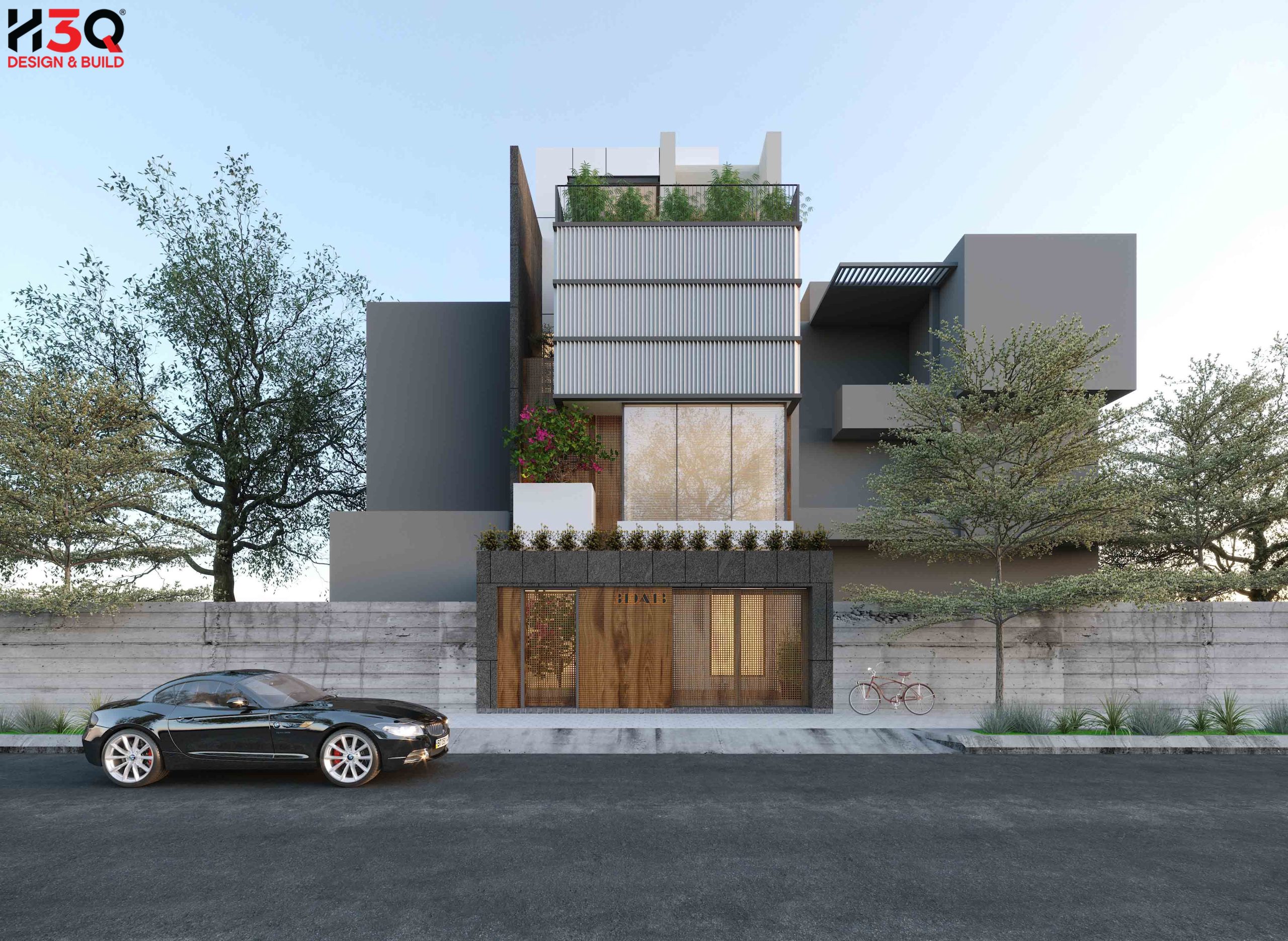 H3Q - Thiết kế nhà phố đẹp hiện đại
