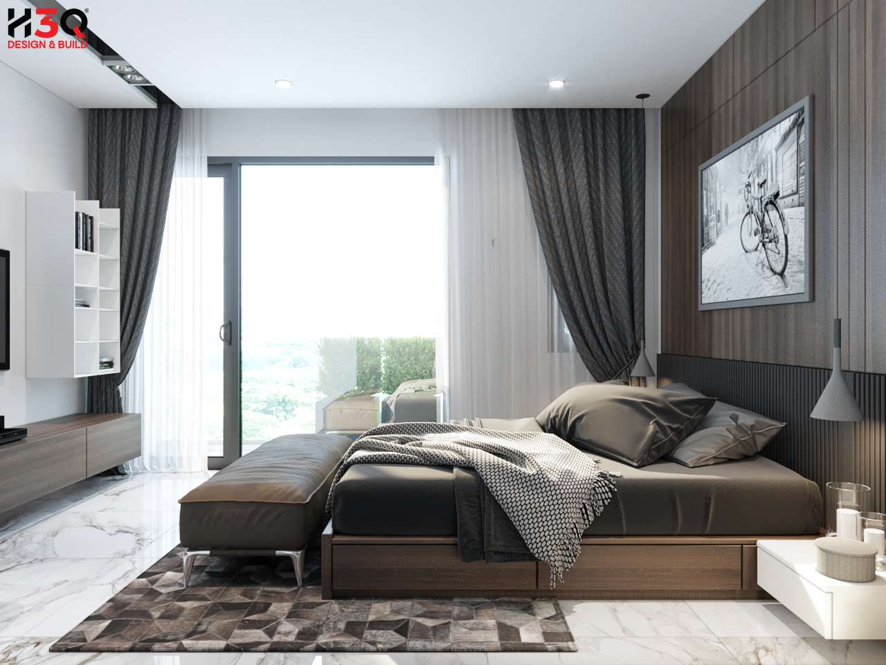 Thiết kế nội thất phòng ngủ đẹp - Thiết kế nhà phố Quận 12 giá tốt