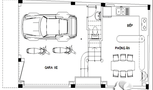 Ảnh minh họa - Bản vẽ thiết kế nhà để xe ô tô